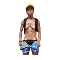 a woman wearing a tank top and shorts